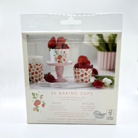 NEW My Minds Eye Strawberry Fields Baking Cups, Cupcake Liners - 36 Count - Picture 5 of 5